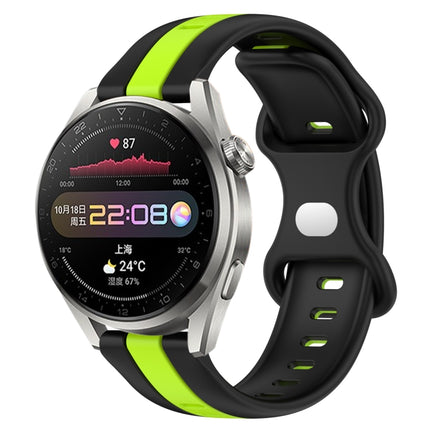 20mm Butterfly Buckle Two-Color Silicone Watch Band, For Huawei Watch GT3 46mm, For Huawei Watch 3 Pro New