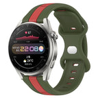 For Huawei Watch 3 Pro New / Red+Army Green