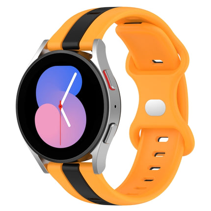 20mm Butterfly Buckle Two-Color Silicone Watch Band, For Huawei Watch GT Runner, For Huawei Watch 3 Pro
