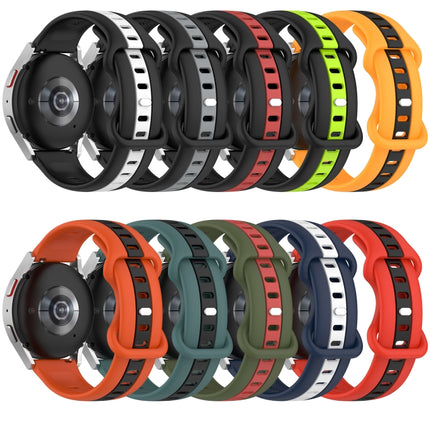 20mm Butterfly Buckle Two-Color Silicone Watch Band, For Huawei Watch GT 2E, For Huawei GT2 46mm