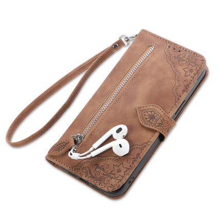 Embossed Flower Shockproof Leather Phone Case, For Honor X8 5G, For OPPO A17, For OPPO Reno8, For Xiaomi Poco M5