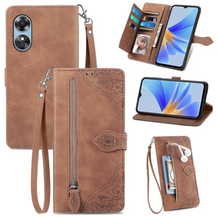 Embossed Flower Shockproof Leather Phone Case, For Honor X8 5G, For OPPO A17, For OPPO Reno8, For Xiaomi Poco M5