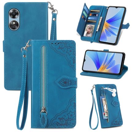 Embossed Flower Shockproof Leather Phone Case, For Honor X8 5G, For OPPO A17, For OPPO Reno8, For Xiaomi Poco M5