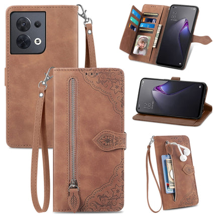Embossed Flower Shockproof Leather Phone Case, For Honor X8 5G, For OPPO A17, For OPPO Reno8, For Xiaomi Poco M5