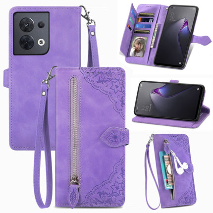 Embossed Flower Shockproof Leather Phone Case, For Honor X8 5G, For OPPO A17, For OPPO Reno8, For Xiaomi Poco M5