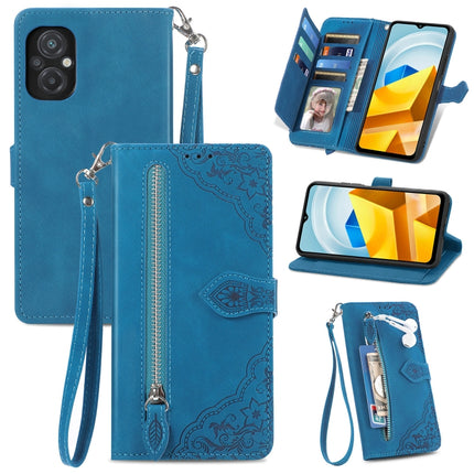 Embossed Flower Shockproof Leather Phone Case, For Honor X8 5G, For OPPO A17, For OPPO Reno8, For Xiaomi Poco M5