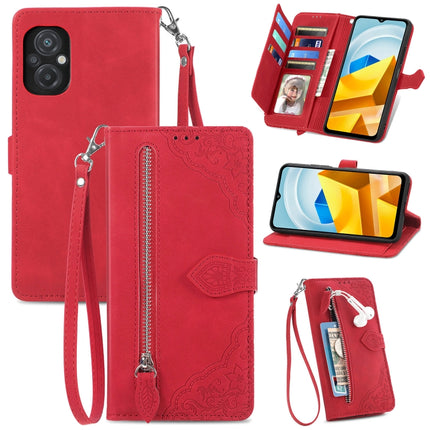 Embossed Flower Shockproof Leather Phone Case, For Honor X8 5G, For OPPO A17, For OPPO Reno8, For Xiaomi Poco M5