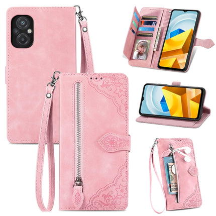 Embossed Flower Shockproof Leather Phone Case, For Honor X8 5G, For OPPO A17, For OPPO Reno8, For Xiaomi Poco M5