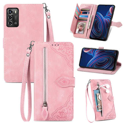 Embossed Flower Shockproof Leather Phone Case, For vivo iQOO 10, For vivo T2X 5G, For ZTE Blade A72 4G, For Huawei Mate 50 Pro