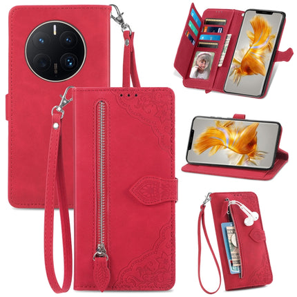 Embossed Flower Shockproof Leather Phone Case, For vivo iQOO 10, For vivo T2X 5G, For ZTE Blade A72 4G, For Huawei Mate 50 Pro