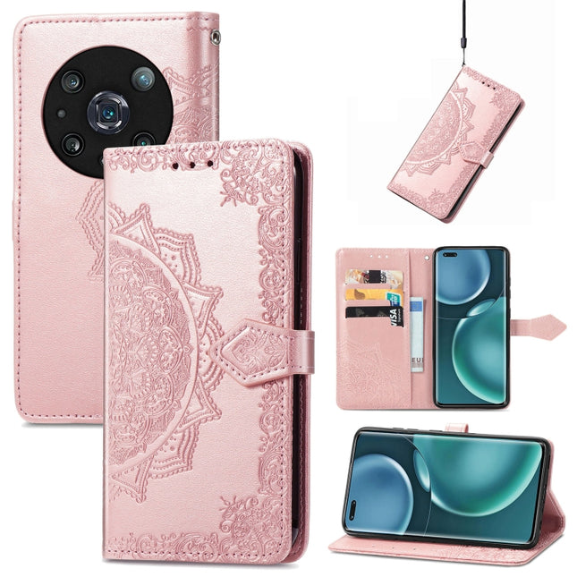 Mandala Flower Embossed Leather Phone Case, For Honor Magic 4 Pro, For Honor X8 5G, For Honor X30 / Magic 4 Lite 5G, For Infinix Note 11