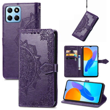 Mandala Flower Embossed Leather Phone Case, For Honor Magic 4 Pro, For Honor X8 5G, For Honor X30 / Magic 4 Lite 5G, For Infinix Note 11