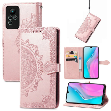 Mandala Flower Embossed Leather Phone Case, For Honor Magic 4 Pro, For Honor X8 5G, For Honor X30 / Magic 4 Lite 5G, For Infinix Note 11