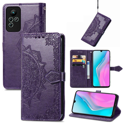 Mandala Flower Embossed Leather Phone Case, For Honor Magic 4 Pro, For Honor X8 5G, For Honor X30 / Magic 4 Lite 5G, For Infinix Note 11