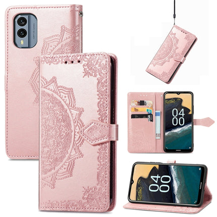 Mandala Flower Embossed Leather Phone Case, For Nokia X30, For OPPO A76 4G, For Realme 10 4G, For Realme V23