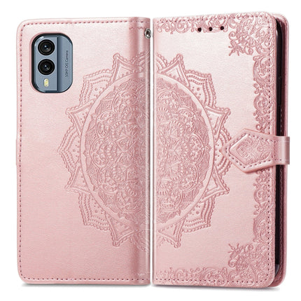 Mandala Flower Embossed Leather Phone Case, For Nokia X30, For OPPO A76 4G, For Realme 10 4G, For Realme V23