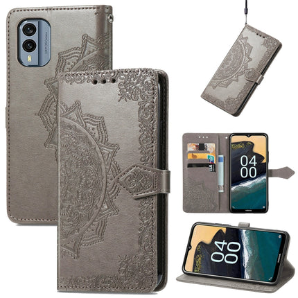 Mandala Flower Embossed Leather Phone Case, For Nokia X30, For OPPO A76 4G, For Realme 10 4G, For Realme V23