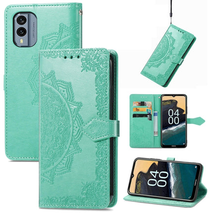 Mandala Flower Embossed Leather Phone Case, For Nokia X30, For OPPO A76 4G, For Realme 10 4G, For Realme V23