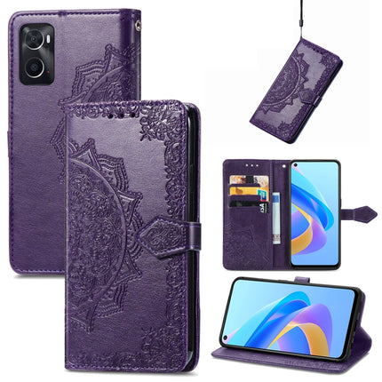 Mandala Flower Embossed Leather Phone Case, For Nokia X30, For OPPO A76 4G, For Realme 10 4G, For Realme V23