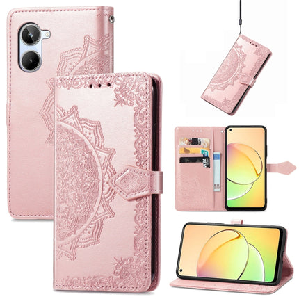 Mandala Flower Embossed Leather Phone Case, For Nokia X30, For OPPO A76 4G, For Realme 10 4G, For Realme V23