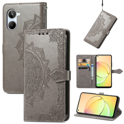 Mandala Flower Embossed Leather Phone Case, For Nokia X30, For OPPO A76 4G, For Realme 10 4G, For Realme V23