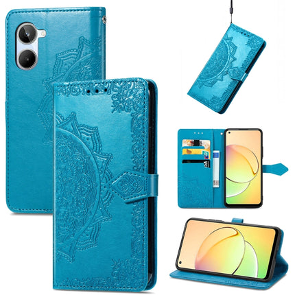 Mandala Flower Embossed Leather Phone Case, For Nokia X30, For OPPO A76 4G, For Realme 10 4G, For Realme V23