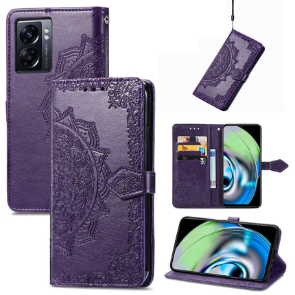 Mandala Flower Embossed Leather Phone Case, For Nokia X30, For OPPO A76 4G, For Realme 10 4G, For Realme V23
