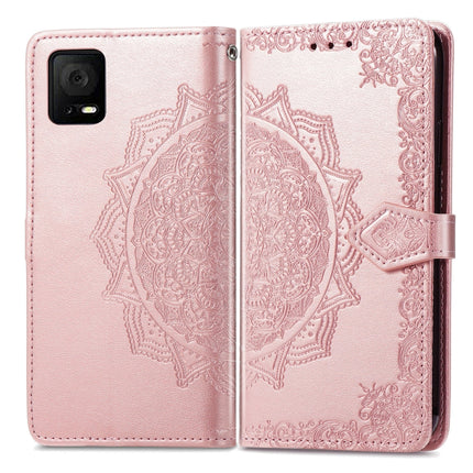 Mandala Flower Embossed Leather Phone Case, For TCL 405, For UMIDIGI A13S, For ZTE Blade A72 4G, For Xiaomi Poco M5