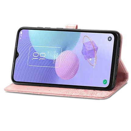 Mandala Flower Embossed Leather Phone Case, For TCL 405, For UMIDIGI A13S, For ZTE Blade A72 4G, For Xiaomi Poco M5