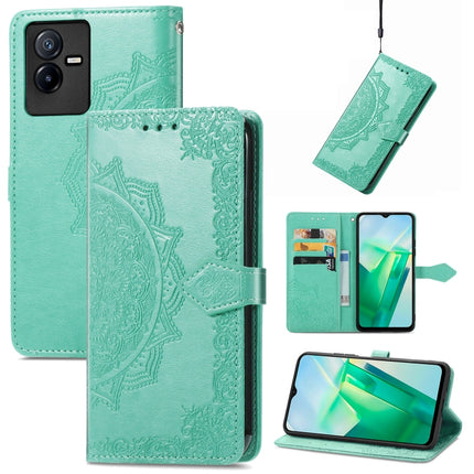 Mandala Flower Embossed Leather Phone Case, For vivo T2X 5G, For vivo V23 5G, For vivo X80 Lite, For vivo X80 Pro