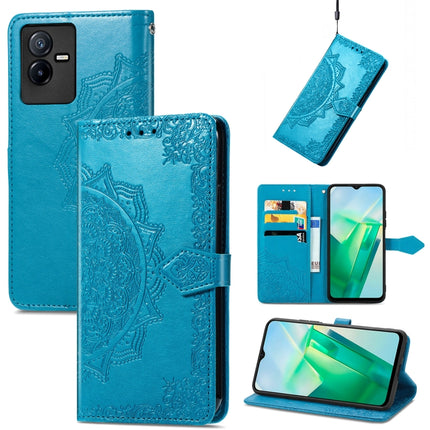 Mandala Flower Embossed Leather Phone Case, For vivo T2X 5G, For vivo V23 5G, For vivo X80 Lite, For vivo X80 Pro