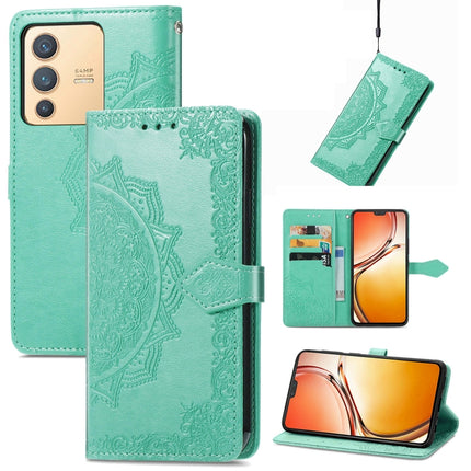 Mandala Flower Embossed Leather Phone Case, For vivo T2X 5G, For vivo V23 5G, For vivo X80 Lite, For vivo X80 Pro