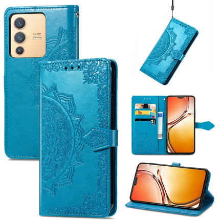 Mandala Flower Embossed Leather Phone Case, For vivo T2X 5G, For vivo V23 5G, For vivo X80 Lite, For vivo X80 Pro