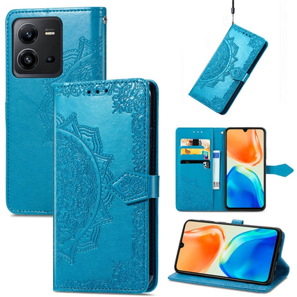 Mandala Flower Embossed Leather Phone Case, For vivo V23 5G, For vivo X80 Lite, For vivo X80 Pro