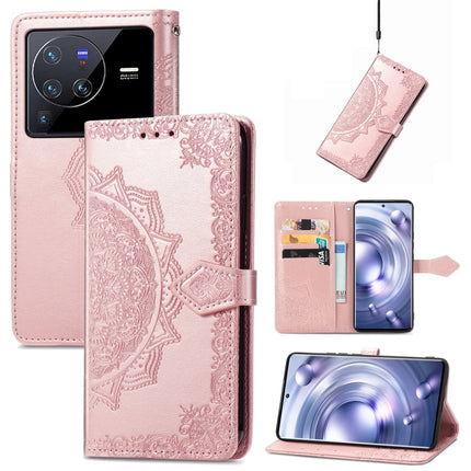 Mandala Flower Embossed Leather Phone Case, For vivo T2X 5G, For vivo V23 5G, For vivo X80 Lite, For vivo X80 Pro