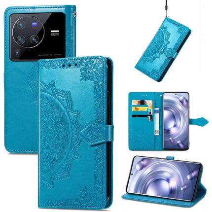 Mandala Flower Embossed Leather Phone Case, For vivo T2X 5G, For vivo V23 5G, For vivo X80 Lite, For vivo X80 Pro