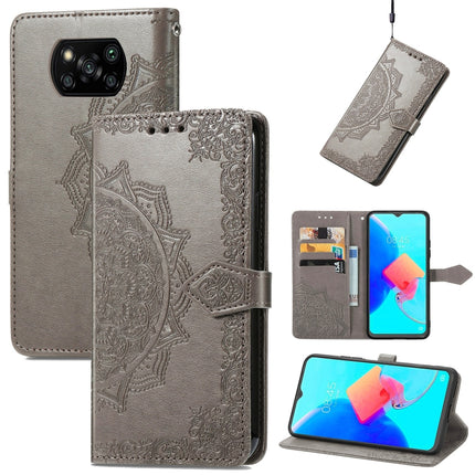 Mandala Flower Embossed Leather Phone Case, For Xiaomi Poco X3 Pro, For Xiaomi Poco X4 GT, For Xiaomi Redmi Note 10S, For Asus Zenfone 9