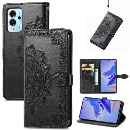 Mandala Flower Embossed Leather Phone Case, For ZTE Blade V40S, For ZTE Blade V40 Pro, For Xiaomi Redmi A1+, For Huawei Mate 50 Pro