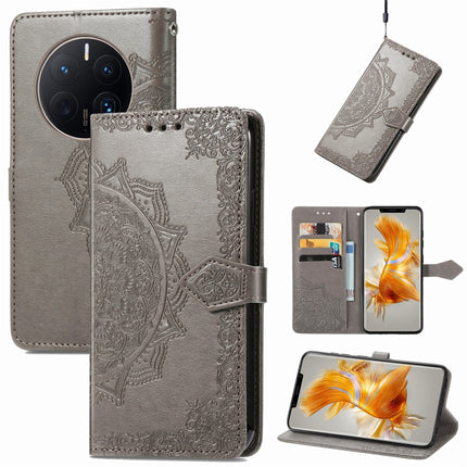 Mandala Flower Embossed Leather Phone Case, For ZTE Blade V40S, For ZTE Blade V40 Pro, For Xiaomi Redmi A1+, For Huawei Mate 50 Pro