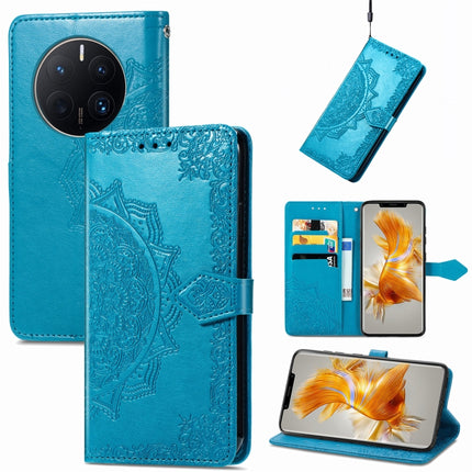 Mandala Flower Embossed Leather Phone Case, For ZTE Blade V40S, For ZTE Blade V40 Pro, For Xiaomi Redmi A1+, For Huawei Mate 50 Pro