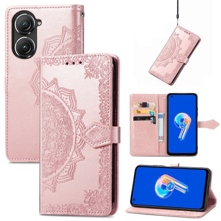 Mandala Flower Embossed Leather Phone Case, For Xiaomi Poco X3 Pro, For Xiaomi Poco X4 GT, For Xiaomi Redmi Note 10S, For Asus Zenfone 9