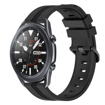 22mm Concave Striped Slicone Watch Band, For Samsung Galaxy Watch3 45mm, For Samsung Galaxy Watch 46mm
