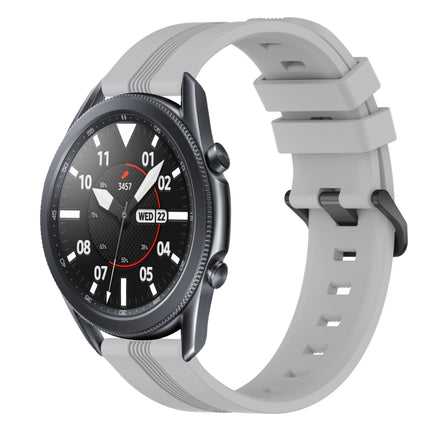 22mm Concave Striped Slicone Watch Band, For Samsung Galaxy Watch3 45mm, For Samsung Galaxy Watch 46mm