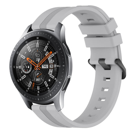 22mm Concave Striped Slicone Watch Band, For Samsung Galaxy Watch3 45mm, For Samsung Galaxy Watch 46mm
