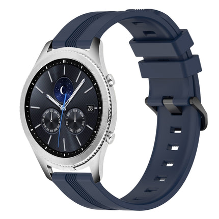 22mm Concave Striped Slicone Watch Band, For Samsung Gear S3 Classic, For Samsung Gear S3 Frontier