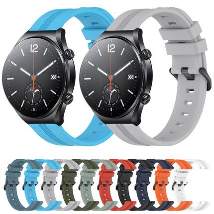 22mm Concave Striped Slicone Watch Band, For Xiaomi MI Watch S1, For Xiaomi MI Watch S1 Pro