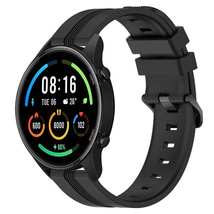22mm Concave Striped Slicone Watch Band, For Xiaomi MI Watch Color, For Xiaomi Watch S1 Active