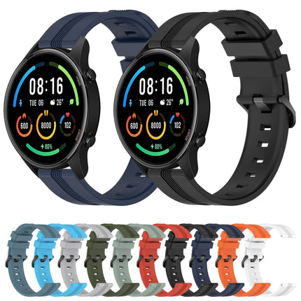 22mm Concave Striped Slicone Watch Band, For Xiaomi MI Watch Color, For Xiaomi Watch S1 Active
