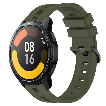 22mm Concave Striped Slicone Watch Band, For Xiaomi MI Watch Color, For Xiaomi Watch S1 Active