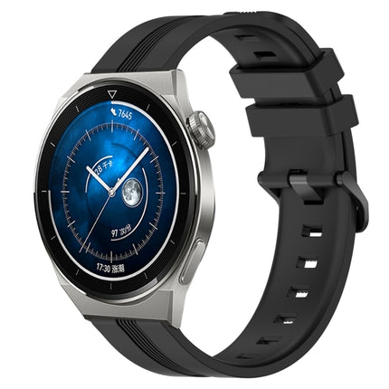 22mm Concave Striped Slicone Watch Band, For Huawei Watch GT3 Pro 46mm, For Huawei Watch Buds
